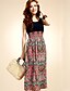cheap Print Dresses-Women&#039;s Boho Weekend Boho Swing Dress Pleated Summer Cotton Orange Red Blue One-Size