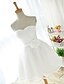 זול שמלות שושבינה-נשף לב (סוויטהארט) באורך  הברך טול / סאטן נמתח שמלה לשושבינה  עם בד בהצלבה / פרח על ידי
