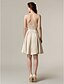 cheap Bridesmaid Dresses-Princess / A-Line Sweetheart Neckline Knee Length Satin Bridesmaid Dress with Criss Cross / Pocket