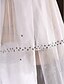olcso Menyasszonyi fátyol-Kétkapcsos Gyöngydíszítésű szegély Menyasszonyi fátyol Katedrális fátylak val vel 94,49 hüvelyk (240 cm) Tüll