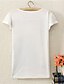 cheap Women&#039;s T-shirts-BLE Women&#039;s Round Neck 3D T-shirt, Cotton Blends Short Sleeve