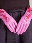 Недорогие Женские перчатки-Козлиная кожа Цветочный