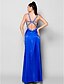 cheap Evening Dresses-Sheath / Column Beautiful Back Formal Evening Dress Straps Sleeveless Floor Length Stretch Satin with Ruched Crystals Beading 2020