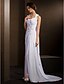 cheap Wedding Dresses-A-Line Halter Neck Court Train Chiffon Made-To-Measure Wedding Dresses with Bowknot / Beading / Appliques by LAN TING BRIDE® / Vintage Inspired