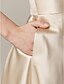 Χαμηλού Κόστους Φορέματα Παρανύμφων-Πριγκίπισσα / Γραμμή Α Καρδιά Μέχρι το γόνατο Σατέν Φόρεμα Παρανύμφων με Χιαστί / Τσέπη