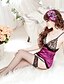 cheap Sexy Lingerie-Women&#039;s Lace Lingerie Robes Ultra Sexy Nightwear Patchwork Purple S M L / Suits
