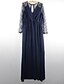 cheap Women&#039;s Dresses-Women&#039;s Going out Maxi Dress - Solid Colored Summer Navy Blue