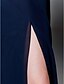 billige Kjoler til specielle anledninger-A-linje Høj halset Børsteslæb Chiffon Kjole med Opdelt front ved TS Couture®