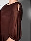 お買い得  マダムドレス-A-Line Mother of the Bride Dress Elegant Jewel Neck Ankle Length Chiffon Half Sleeve with Sash / Ribbon Ruched 2023