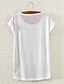 billige T-skjorter til kvinner-Rosa Tynn Kortermet,Rund hals T-skjorte Ensfarget Sommer Dame