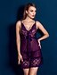 cheap Sexy Lingerie-Women&#039;s Lace Lingerie Ultra Sexy Nightwear Solid Colored Black / Purple S M L