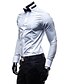 cheap Men&#039;s Shirts-Men&#039;s Solid Colored Shirt - Cotton Business Casual Work White / Black / Spring / Fall / Long Sleeve