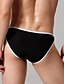 cheap Men&#039;s Briefs Underwear-Men&#039;s Ice Silk Color Block White Black Pink