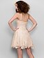 cheap Special Occasion Dresses-A-Line Dress Homecoming Cocktail Party Short / Mini Sleeveless Sweetheart Lace with Lace 2023