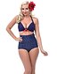 cheap Women&#039;s Swimwear &amp; Bikinis-Women&#039;s Dot Push-up Halter Neck Red Blue Bikini Swimwear Swimsuit - Polka Dot Red