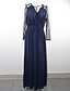 cheap Women&#039;s Dresses-Women&#039;s Going out Maxi Dress - Solid Colored Summer Navy Blue