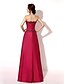 cheap Evening Dresses-A-Line Strapless Floor Length Lace / Taffeta Vintage Inspired Formal Evening Dress with Beading / Appliques / Lace by
