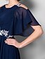 cheap Mother of the Bride Dresses-A-Line Mother of the Bride Dress Jewel Neck Floor Length Chiffon Short Sleeve with Criss Cross Beading Appliques