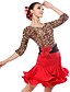 abordables Tenues de danse latine-Danse latine Robes Femme Utilisation Fibre de Lait Manches 3/4 Robe