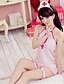 voordelige Sexy lingerie-Dames Netstof Erotisch Ultrasexy Uniform / chinese jurk Kostuum Nachtkleding Cosplay Kostuums Patchwork Wit S M L