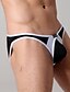 cheap Men&#039;s Briefs Underwear-Men&#039;s Ice Silk Color Block White Black Pink