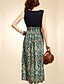 cheap Print Dresses-Women&#039;s Boho Weekend Boho Swing Dress Pleated Summer Cotton Orange Red Blue One-Size