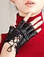 cheap Women&#039;s Gloves-Women&#039;s Sheepskin Special Leather Type Goatskin Half Finger,Vintage Party Casual Solid Patchwork Fall Winter