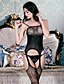 cheap Sexy Lingerie-Women&#039;s Gartered Lingerie Lace Lingerie Ultra Sexy Nightwear Solid Colored Black S M L / Teddy