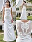 baratos Vestidos de Casamento-Vestidos de noiva Tubinho Decote V Sem Manga Longo Renda Vestidos de noiva Com Apliques 2024