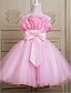 cheap Flower Girl Dresses-A-line Knee-length Flower Girl Dress - Satin / Tulle Sleeveless Straps with