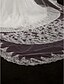 cheap Wedding Veils-Two-tier Lace Applique Edge Wedding Veil Cathedral Veils with 102.36 in (260cm) Tulle