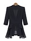 cheap Women&#039;s Blazer&amp;Suits-Women&#039;s Fashion Stepped Hem 3/4 Length Sleeve Blazer(More Colors)