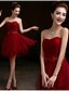 cheap Bridesmaid Dresses-A-Line Sweetheart Neckline Short / Mini Tulle Bridesmaid Dress with Sash / Ribbon by