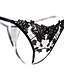 cheap Panties-Women&#039;s Lace Lace Erotic Ultra Sexy Panty Jacquard Low Waist Black One-Size