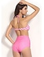 abordables Lencería de moda-Mujer Bañadores Bikini Traje de baño A Lunares Negro Rosa Cuello halter Trajes de baño A lunares Retro