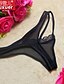 cheap Panties-Women&#039;s Ultra Sexy Nightwear - Lace Cotton Solid Colored Black