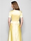 cheap Mother of the Bride Dresses-A-Line Mother of the Bride Dress Vintage Plus Size Elegant Jewel Neck Floor Length Satin Short Sleeve with Sash / Ribbon Ruched Crystals 2023