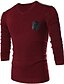 cheap Men&#039;s Tops-Men&#039;s Daily / Sports / Work Print Solid Colored Long Sleeve Regular Pullover Black / Gray / Wine L / XL / XXL