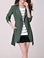cheap Women&#039;s Coats &amp; Trench Coats-Women&#039;s plus size Girls Trench Coat Cotton Blends