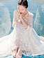 olcso Egész alakos ruhák-Női Swing ruha Fehér Háromnegyedes Egyszínű Csipke Nyár Ízléses Alkalmi Fehér S M L XL / Maxi