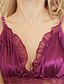 abordables Lingerie sexy-Femme Robe de chambre Ultra Sexy Vêtement de nuit Couleur Pleine Violet