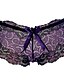 abordables Culottes-Femme Ultra Sexy Vêtement de nuit - Coton Mosaïque Rose foncé / Noir / Violet Taille unique