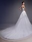 cheap Wedding Dresses-Hall Wedding Dresses A-Line Sweetheart Sleeveless Chapel Train Lace Bridal Gowns With Appliques 2023 Summer Wedding Party, Women&#039;s Clothing