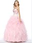 cheap Evening Dresses-Formal Evening Dress - Candy Pink Plus Sizes / Petite A-line Sweetheart Floor-length Organza