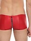 preiswerte Exotische Herrenunterwäsche-Herrn Sexy Kurze Boxershorts Solide Niedrige Taillenlinie Weiß Schwarz Rot M L XL