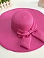 זול כובעים לנשים-צעיף ראש אחיד יום יומי בגדי ריקוד נשים / כובע עם שוליים רחבים / כובע קש / בייז&#039; / לבן / צהוב