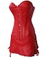 cheap Corsets-Women&#039;s Buckle Corsets / Corset Dresses - Solid Colored Black Red S M L / Sexy