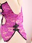 cheap Sexy Lingerie-Women&#039;s Ultra Sexy Uniforms &amp; Cheongsams Nightwear Solid Colored White / Black / Purple S M L / Lace