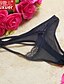 cheap Panties-Women&#039;s Ultra Sexy Nightwear - Lace Cotton Solid Colored Black