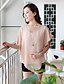 cheap Women&#039;s Tops-Women&#039;s Casual/Work Round Short Sleeve Tops &amp; Blouses (Chiffon)